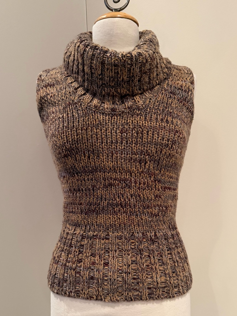 Express Marled Sleeveless Turtleneck Sweater